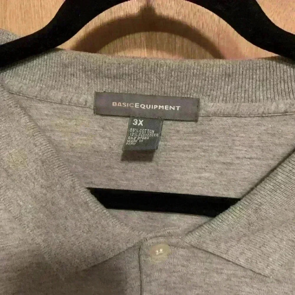 Men's Polo Shirt Basic Equipment Size 3X Gray - Picture 3 of 9